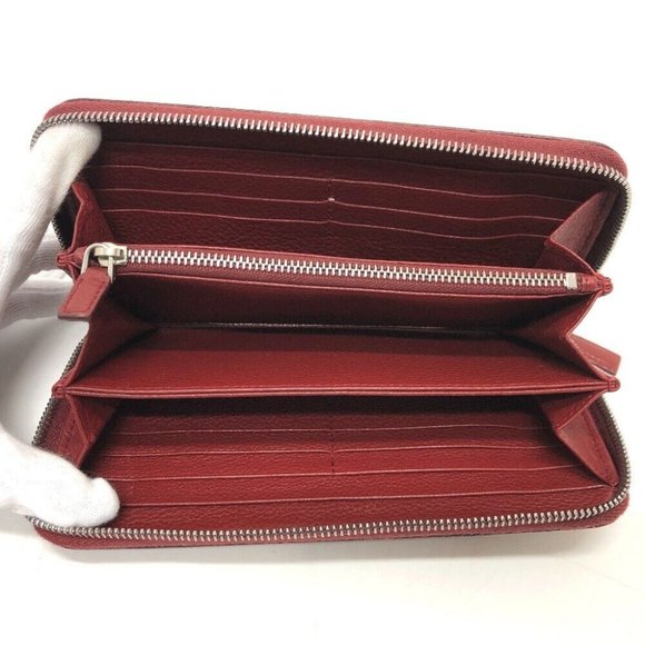 PRADA Logo gradient Zip Around Wallet Long Wallet RedBased/SilverHardware - Picture 7 of 12